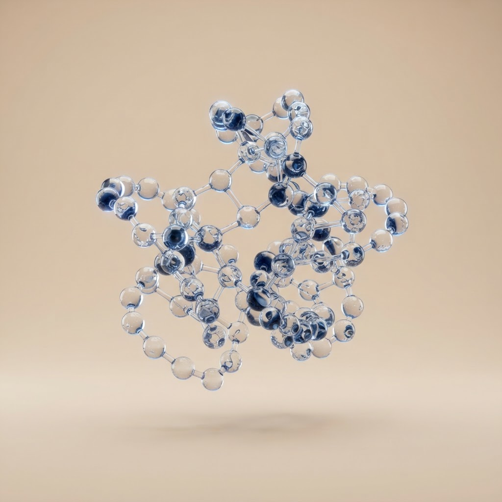 Translucent glass peptide molecule